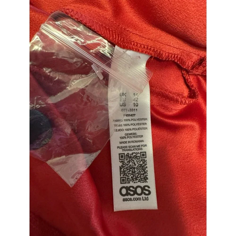 ASOS Double Breasted Blazer Dress Red 10 Long Sleeve NWT - Picture 7 of 9